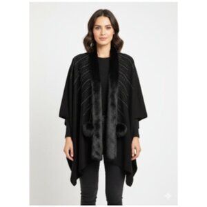 Marc New York Women's Womens Black Wrap Cover Jacket One Size NWT